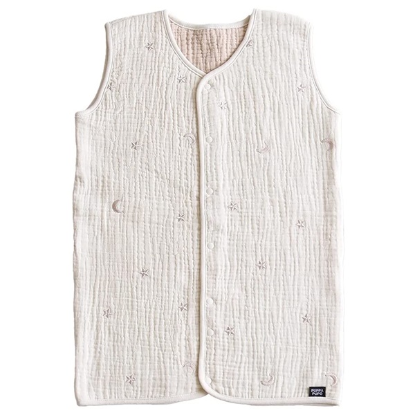 PUPPAPUPO スリーパー 6重ガーゼ 綿100% 2WAY 星 月 選べる3サイズ