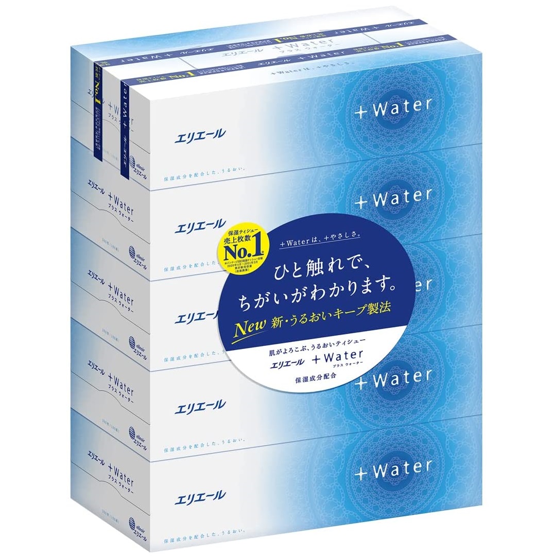 エリエール ティッシュ プラスウォーター（+Water）
