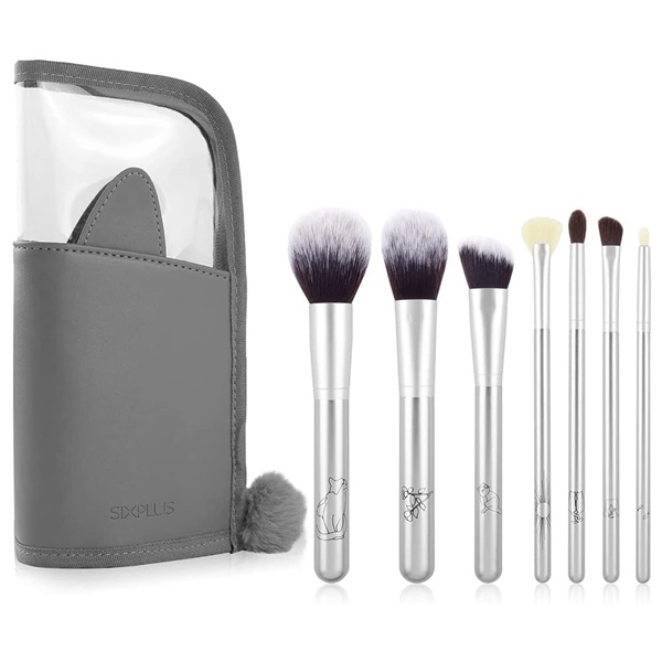 SIXPLUS 猫モチーフメイクブラシ7本セット