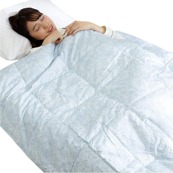 昭和西川 羽毛肌掛け シングル 綿混 洗濯機で洗える ダウンケット