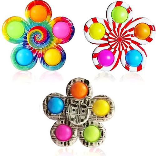 LUNPEAR スクイーズ玩具 プッシュポップ ハンドスピナー