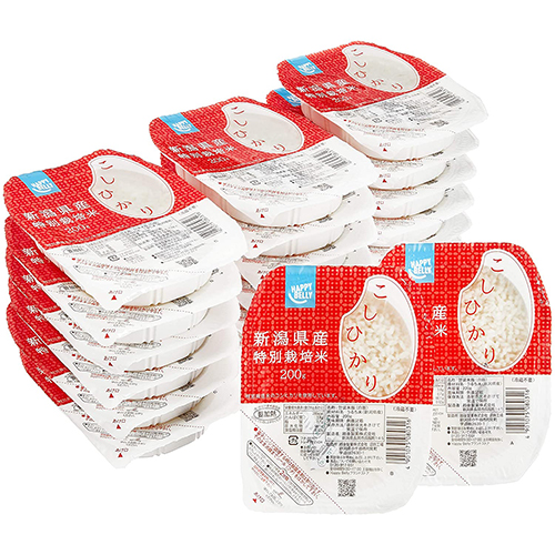 happy belly パックご飯 新潟県産こしひかり 555067274