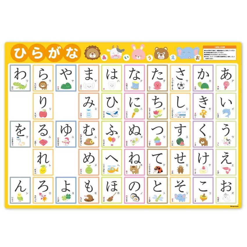 マグネットパーク お風呂でも使える！あいうえお表ポスター B13034003