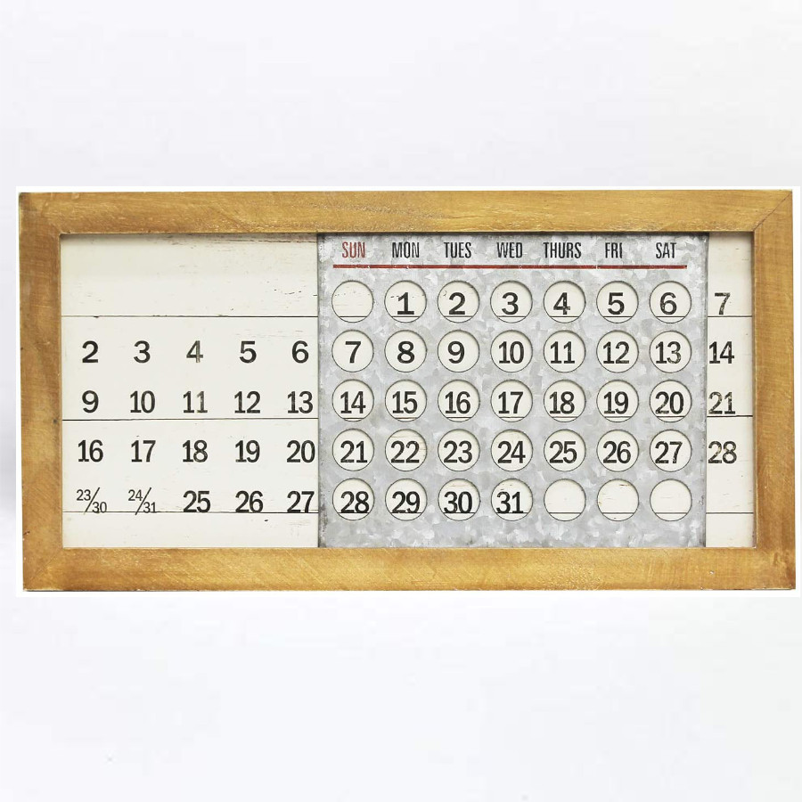 エフシーインテリア WOODEN PERPETUAL CALENDER MINI 4571378571103