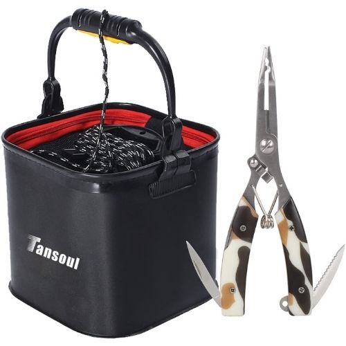 Tansoul フィッシングプライヤー付きバケツ