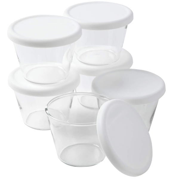 iwaki（イワキ） プリンカップ シリコン蓋付6個セット KBT904