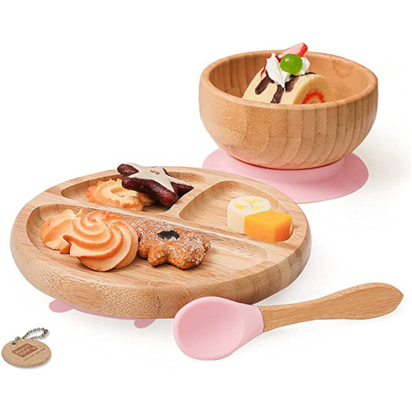 Mamimami Home ベビー ボウル プレート スプーン 吸盤付き 3点セット