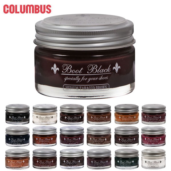 COLUMBUS ブートブラックシルバーライン シュークリーム