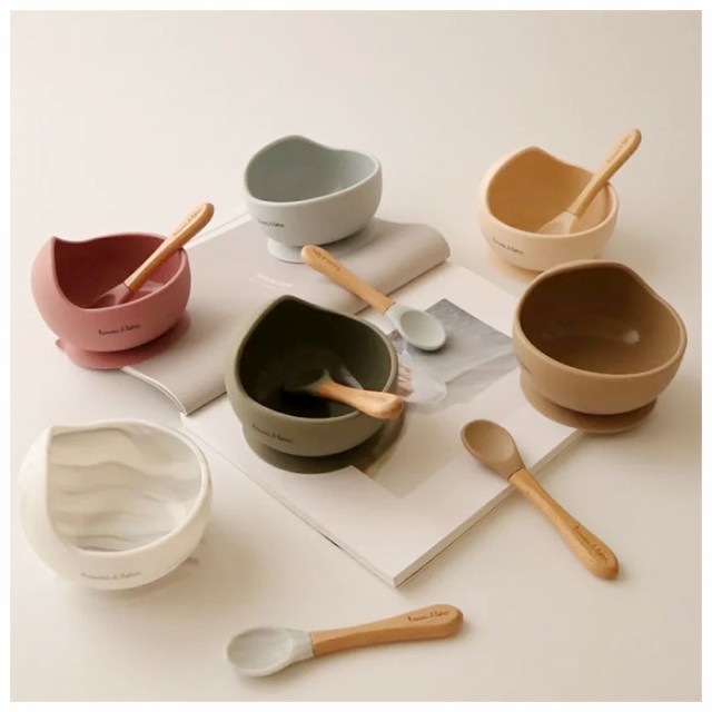 kawaii&born シリコンボウルandスプーンセット