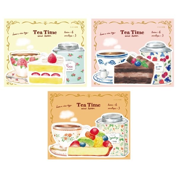 古川紙工 オトメ時間ダイカットミニレターセット ティータイム