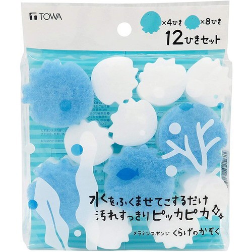 東和産業 メラミンスポンジ くらげのかぞく 12匹入