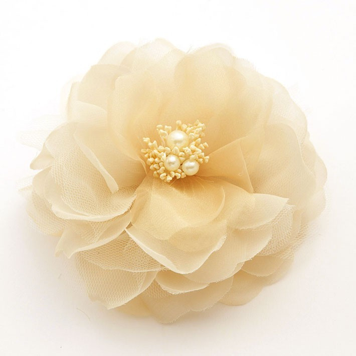 ミッシュキッシュ シフォンの一輪コサージュ