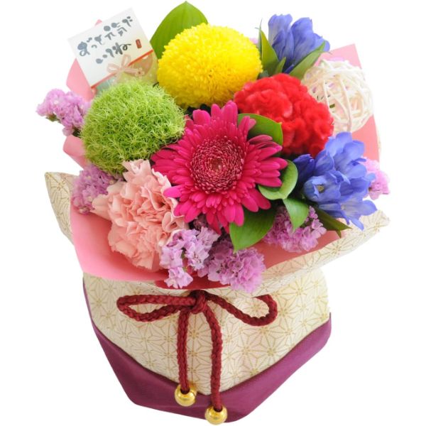 フラワーマーケット花由 花瓶いらずの花束 そのままブーケ