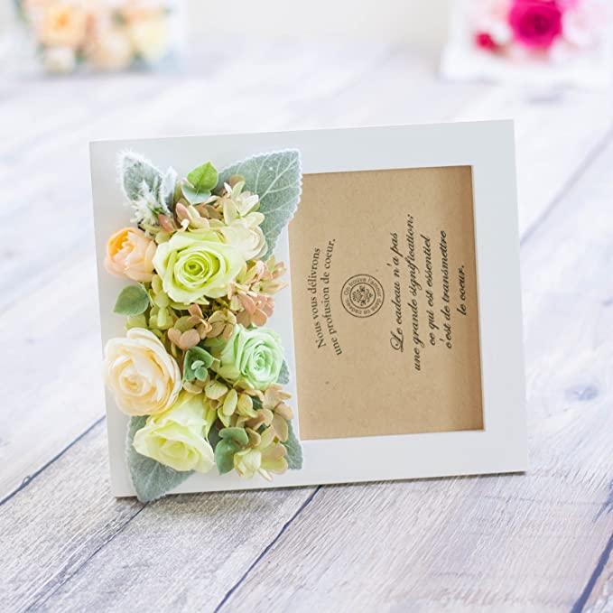 プリザーブドフラワー 写真立て ギフト 『ナチュラル フォトフレーム』