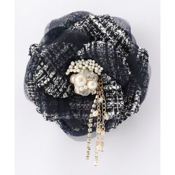 組曲（KUMIKYOKU） クリップ付きツイードコサージュ