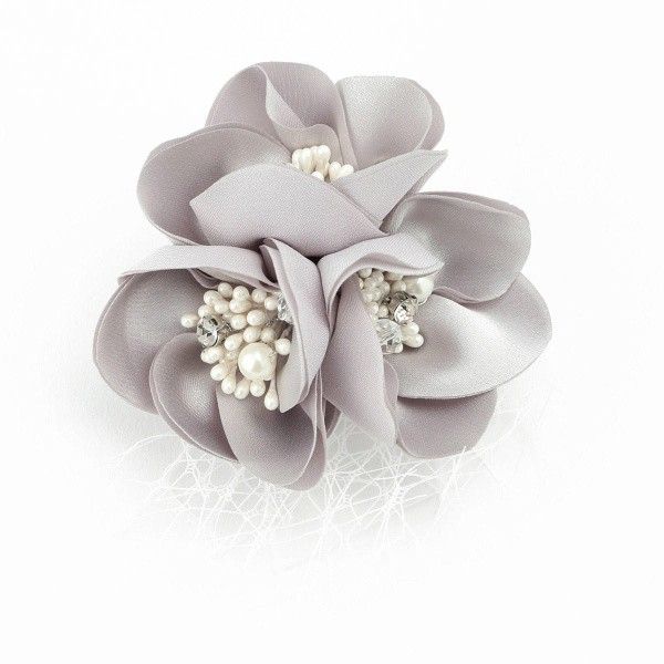 コムサイズムレディス 2WAY フラワー×チュールコサージュ