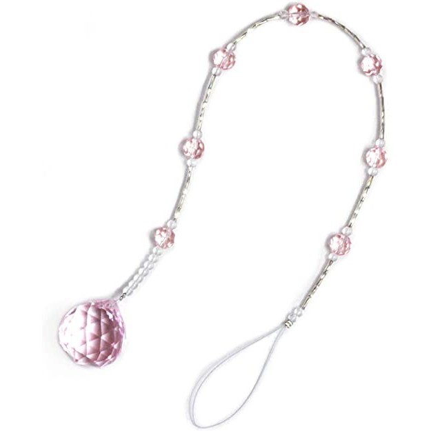 ハッピーボム サンキャッチャークリスタルガラス ローズピンク