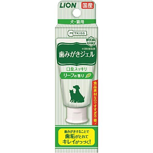 LION（ライオン） ペットキッス （PETKISS） 歯みがきジェル リーフの香り