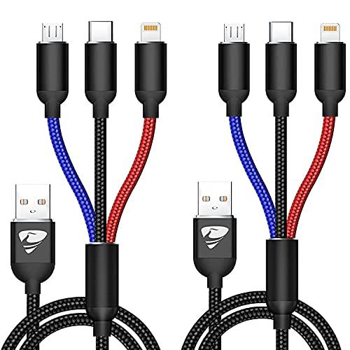 Aioneus  USBケーブル 3in1 2本セット 充電コード