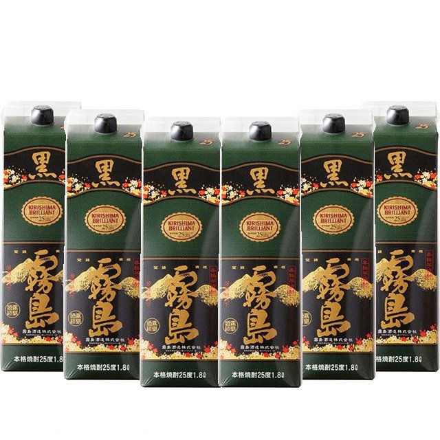 霧島酒造 黒霧島 芋焼酎 パック 1800ml