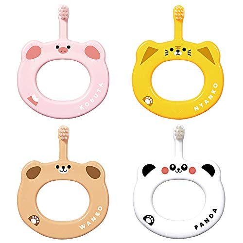 Ciメディカル ベビー 歯ブラシ 動物柄 リング 4本セット
