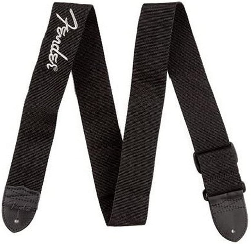 Fender（フェンダー） ストラップ Fender® 2″ Black Poly Strap w/White Fender® Logo ‎990662080