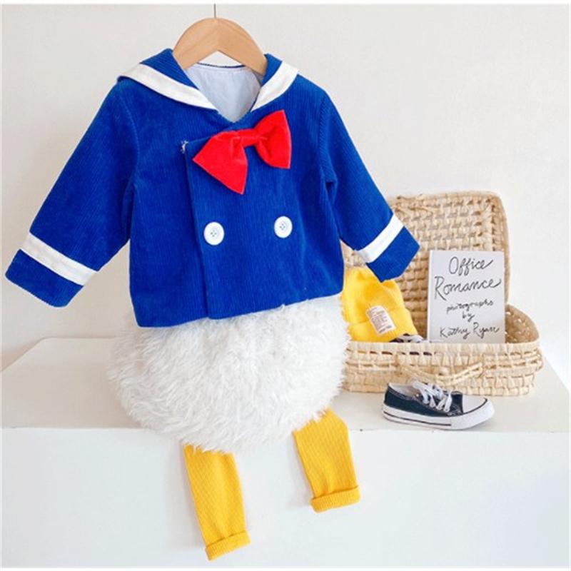 MIDORI（ミドリ） ロンパース ドナルドダック風 3点セット