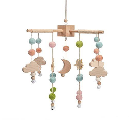 let’s make ベッドメリー モビール 星と月型 キャンディー色