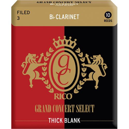 D’Addario WoodWinds（ダダリオ） リード B♭クラリネット用 GRAND CONCERT SELECT THICK BLANK FILED RGT10BCL300 硬さ:3.0