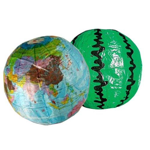 いち屋 玩具 変わり紙風船 すいかと地球儀のセット
