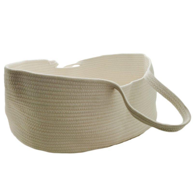 T市場 かご ロープ編み クーハン ベビーバスケット