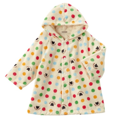 miki House（ミキハウス） カラフルドットのベビーバスローブ